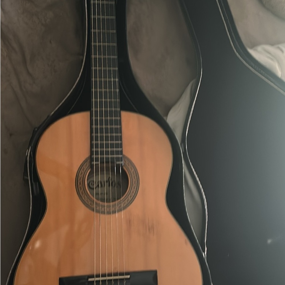 Classic Acoustic Guitar with Black and Tan Finish